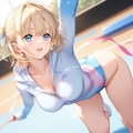 金髪ショート新体操美少女 3枚目