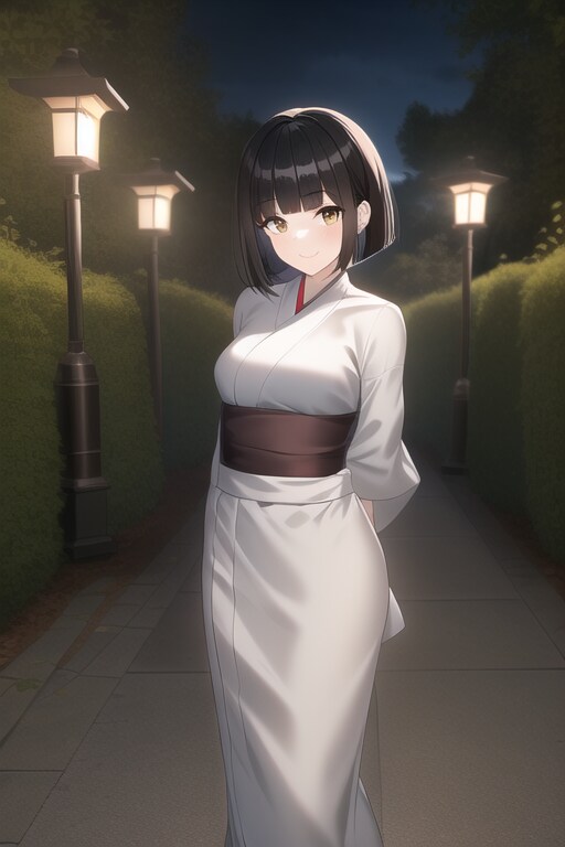 奥さんの白着物