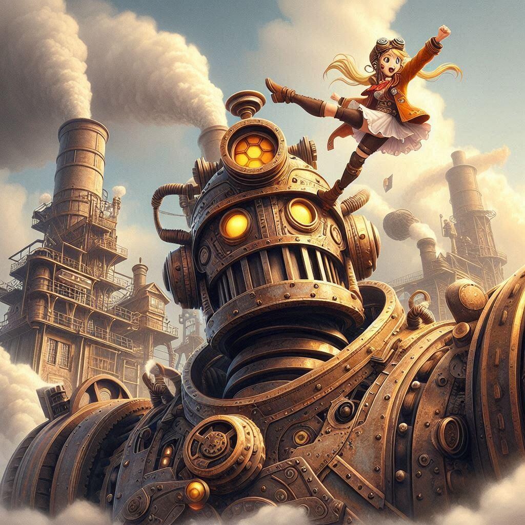 パイロットちゃんとスチームロボ