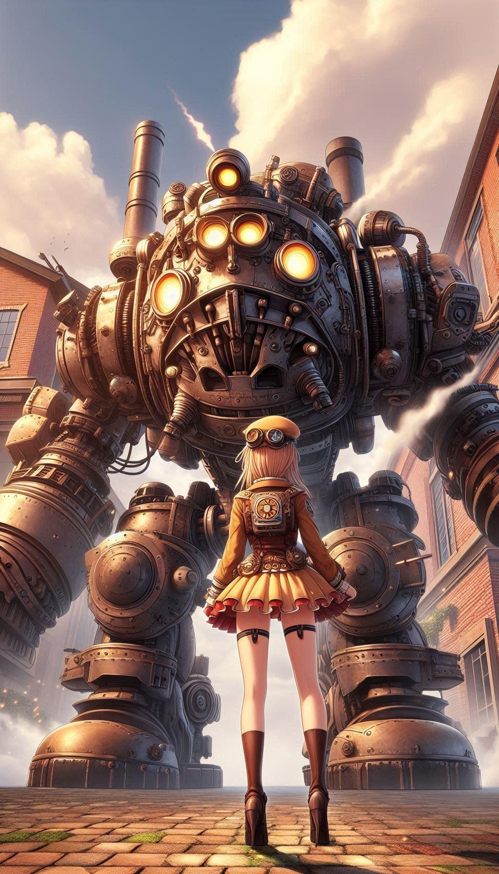 パイロットちゃんとスチームロボ