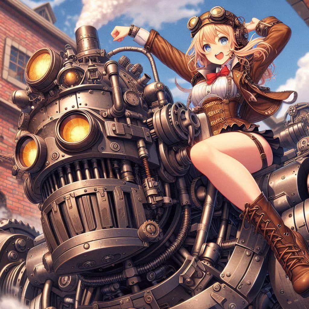 パイロットちゃんとスチームロボ