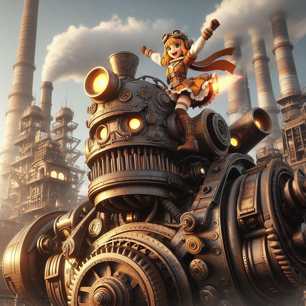 パイロットちゃんとスチームロボ