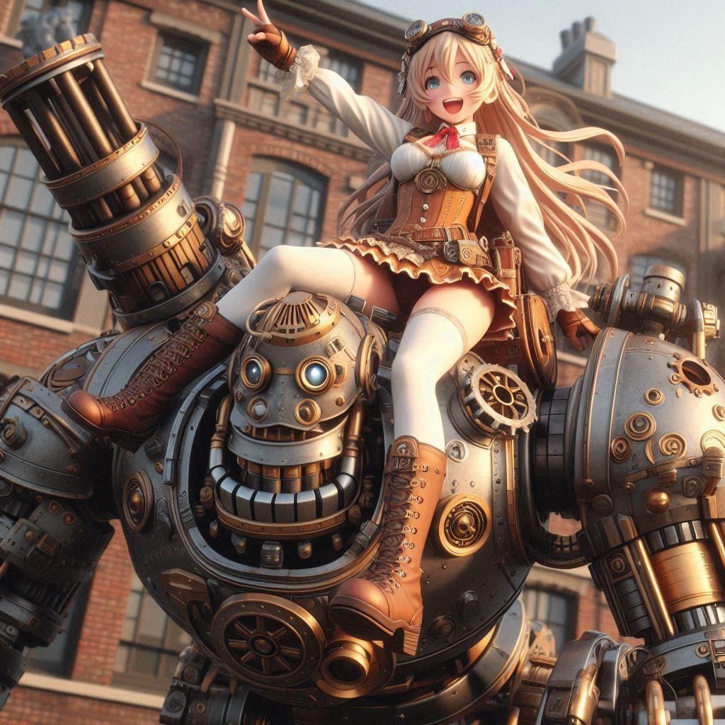 パイロットちゃんとスチームロボ