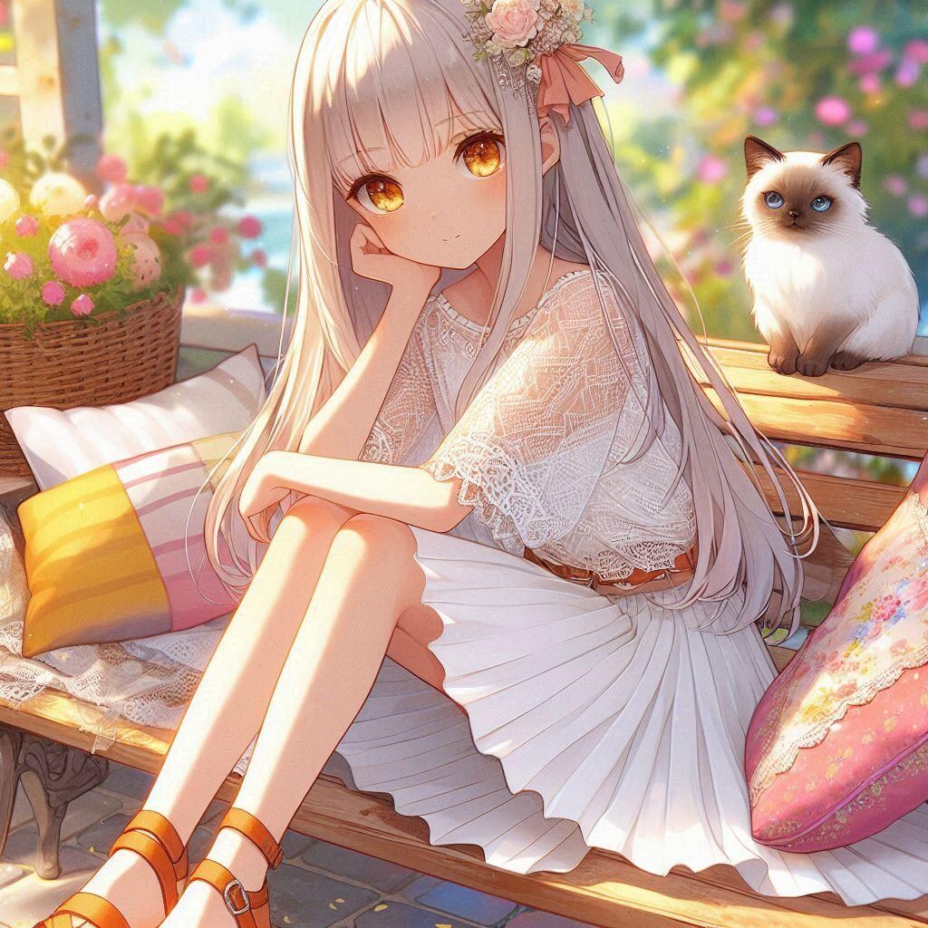 シャム猫と女の子