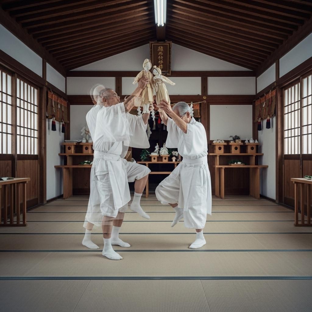 某町の神社に伝わる神事