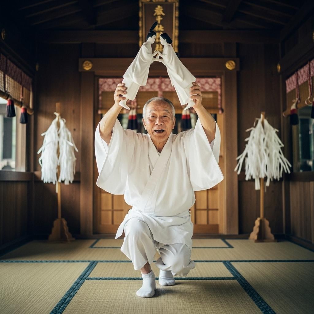 某町の神社に伝わる神事