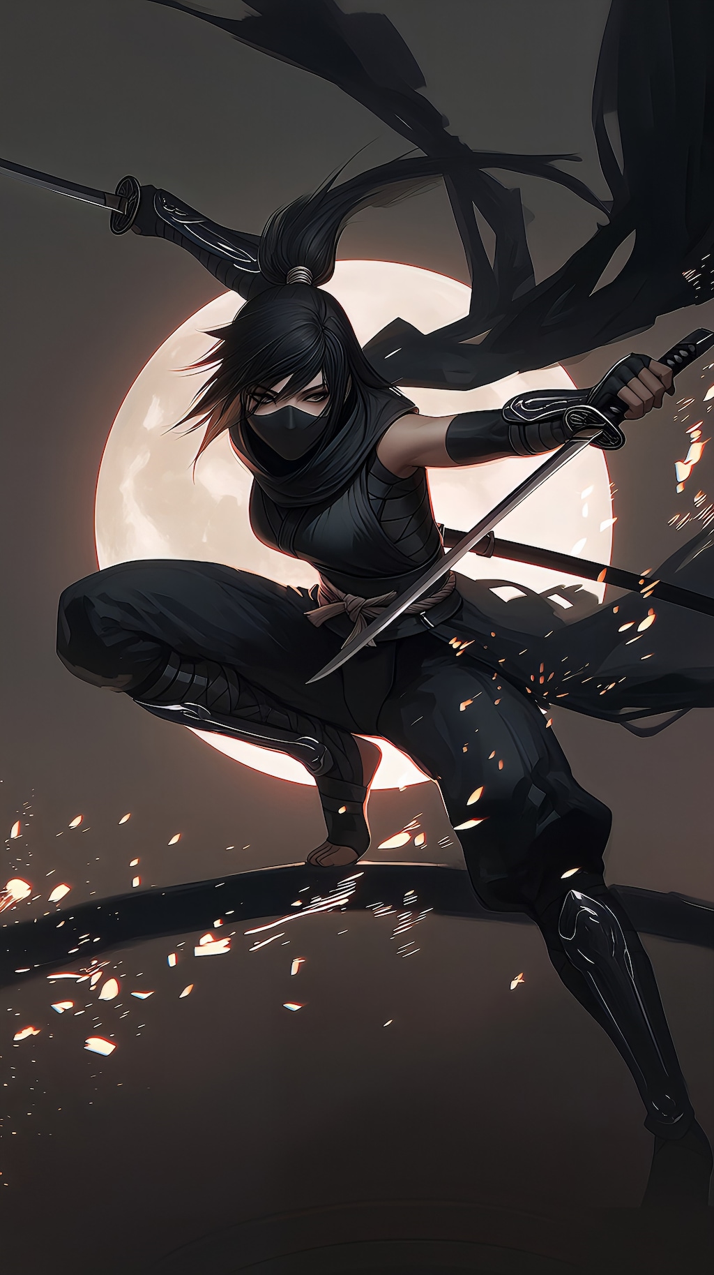 月下の影、忍びの剣閃