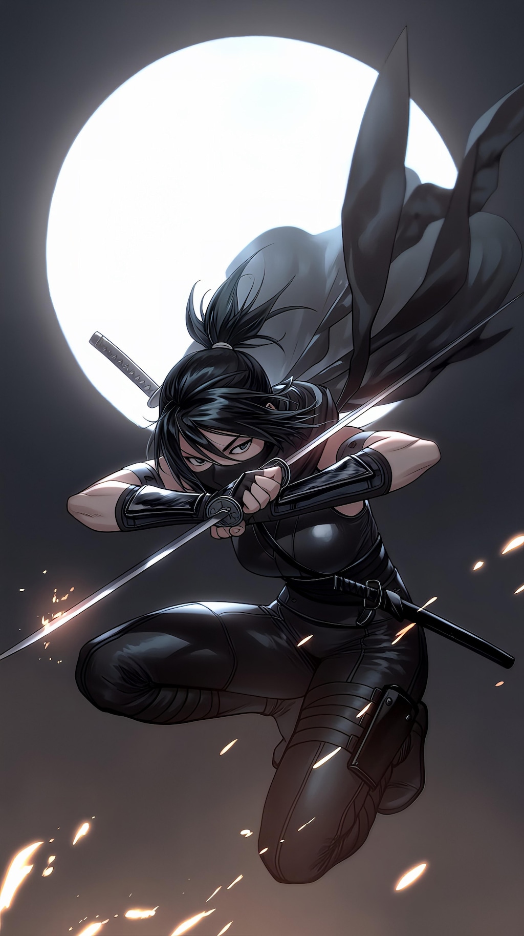 月下の影、忍びの剣閃