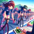 サイクルロードレースで疾走する、女子高校生達！！(8枚) 7枚目