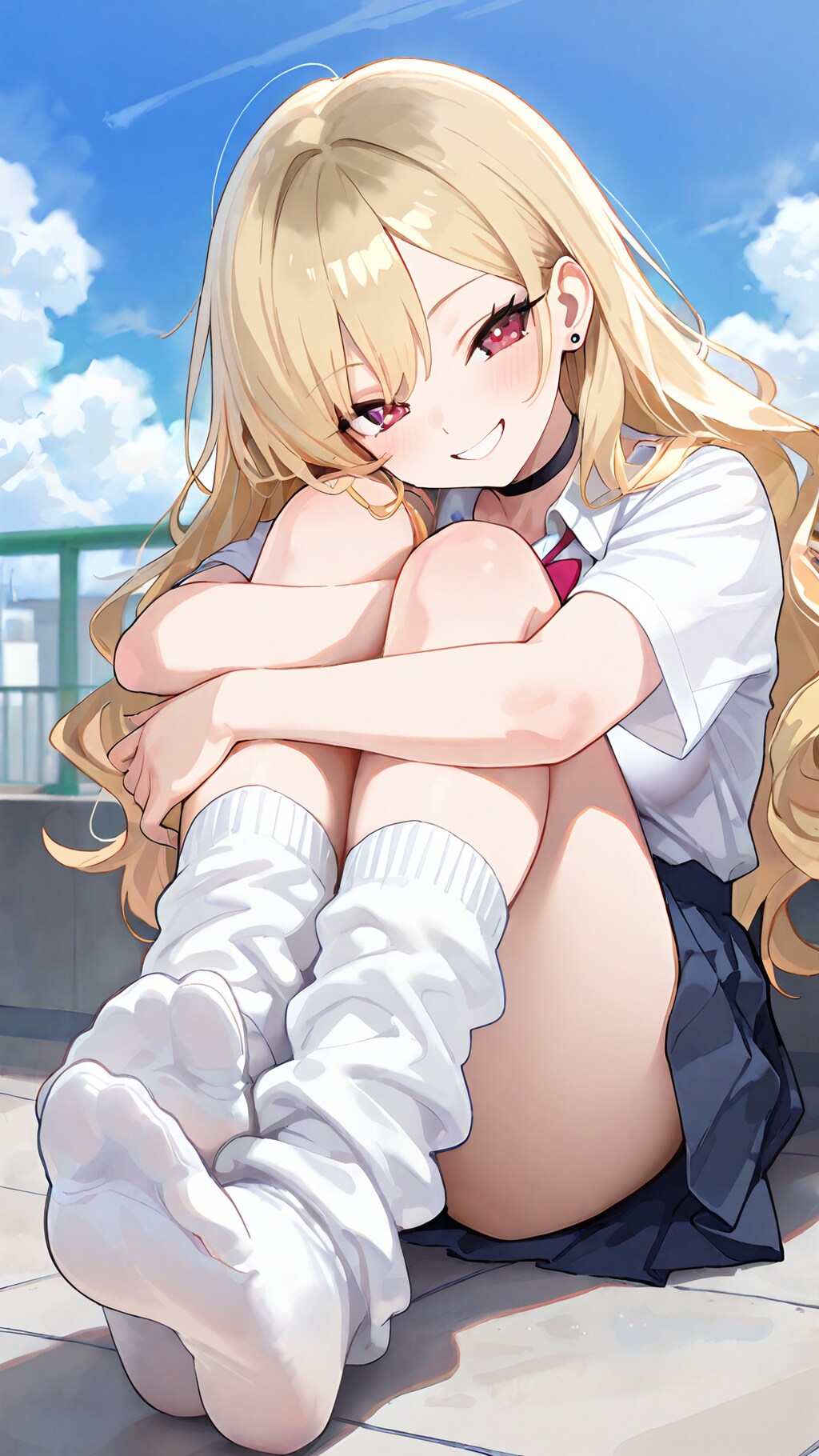 屋上ギャルの足裏