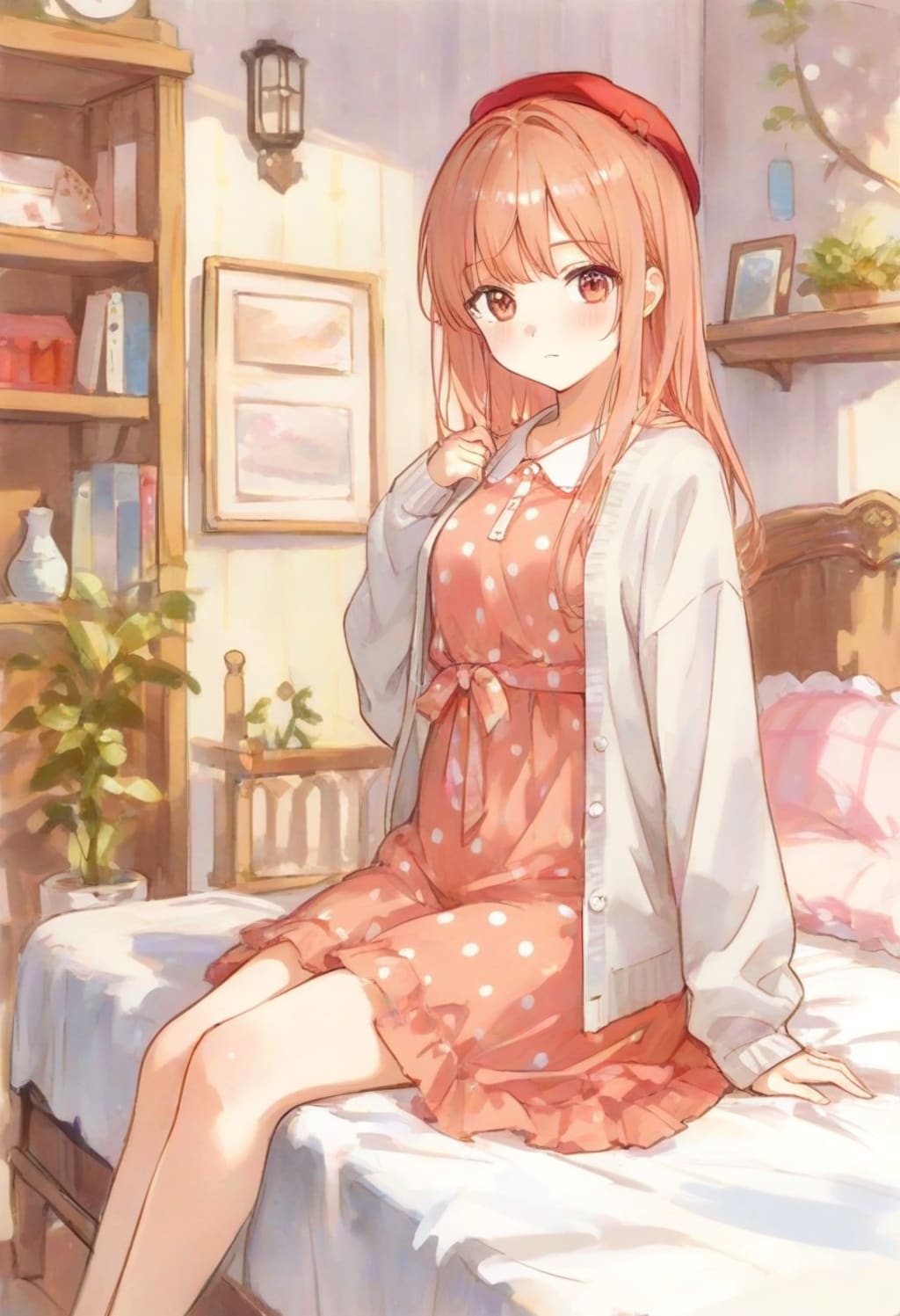 少女の部屋(水彩タッチ)(91)