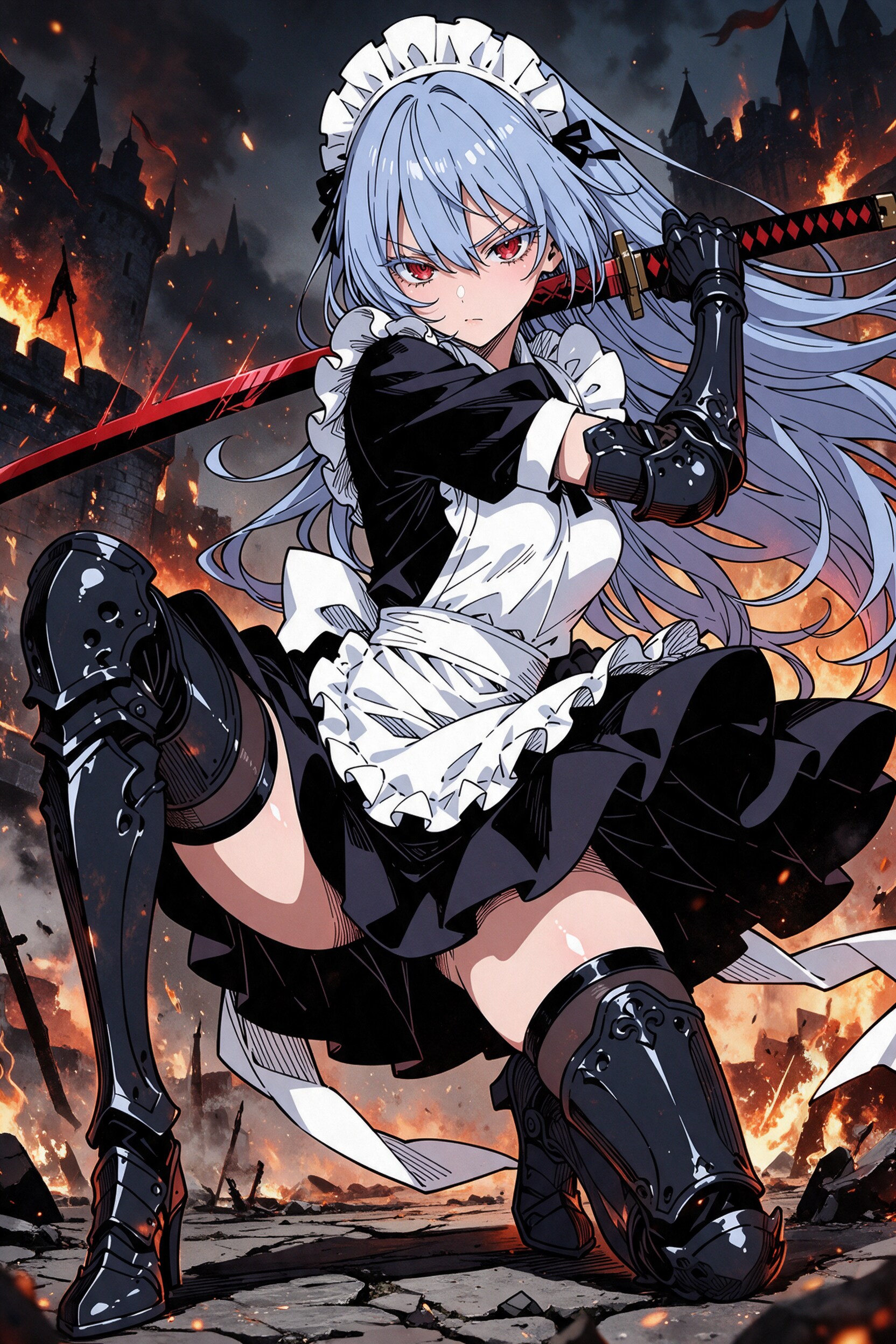 戦うメイド | の人気AIイラスト・グラビア