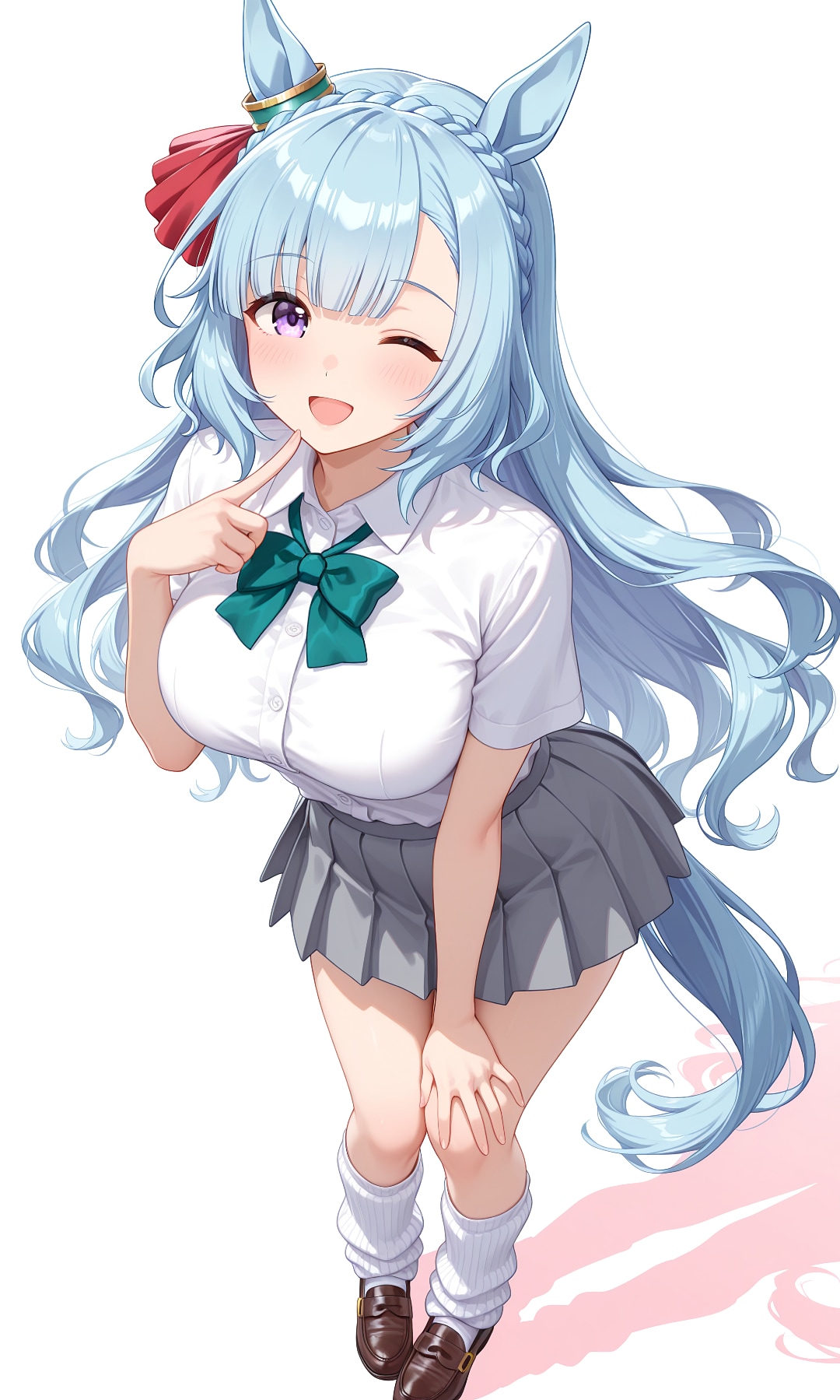 アルダンとフラッシュのミニスカ制服＆ルーズソックス | の人気AIイラスト・グラビア