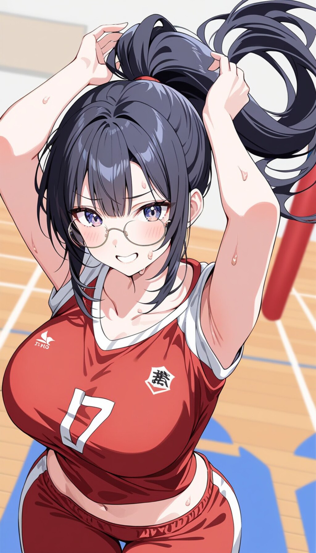 体育の授業中の日々谷さん