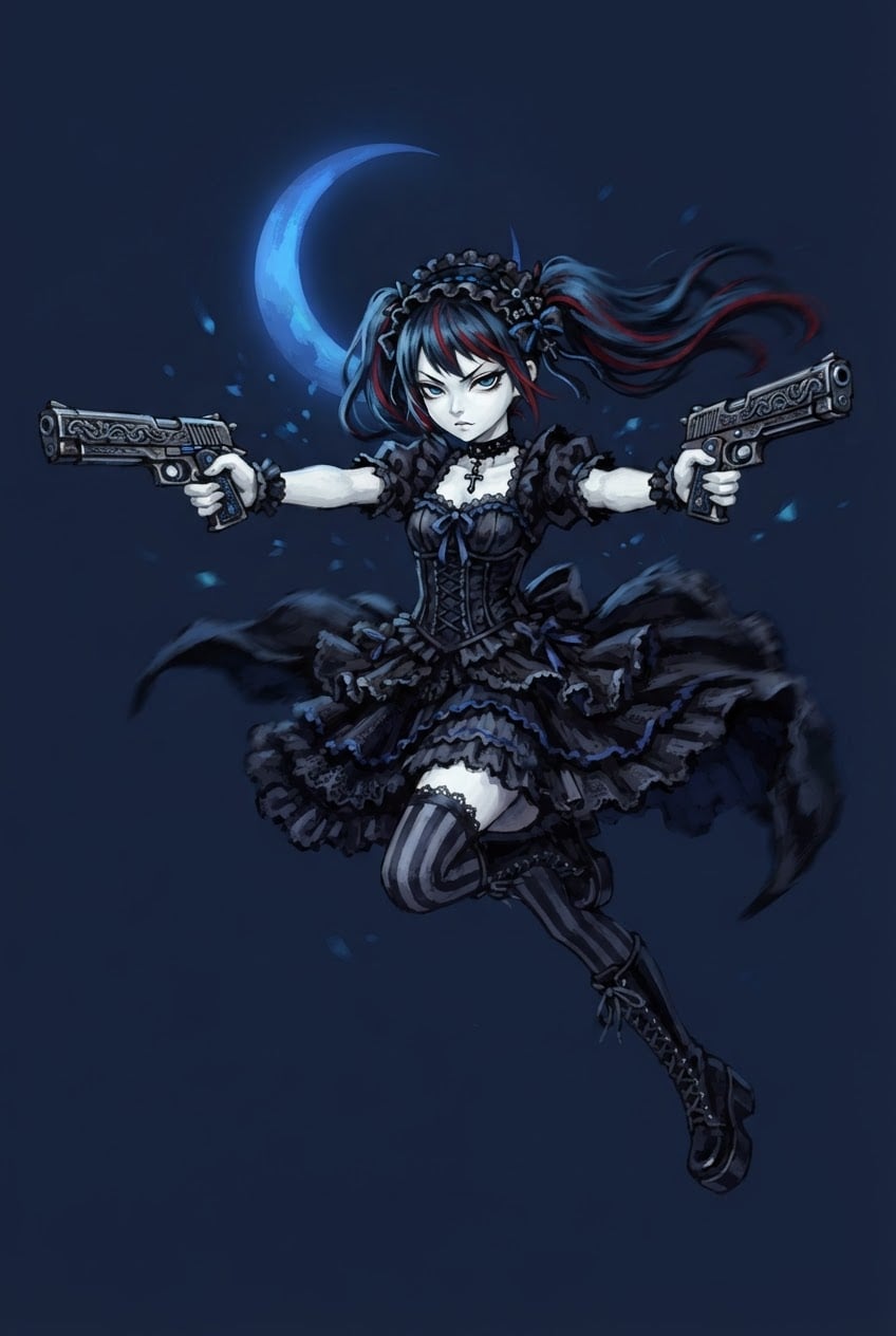 ゴスロリと2丁拳銃 | の人気AIイラスト・グラビア