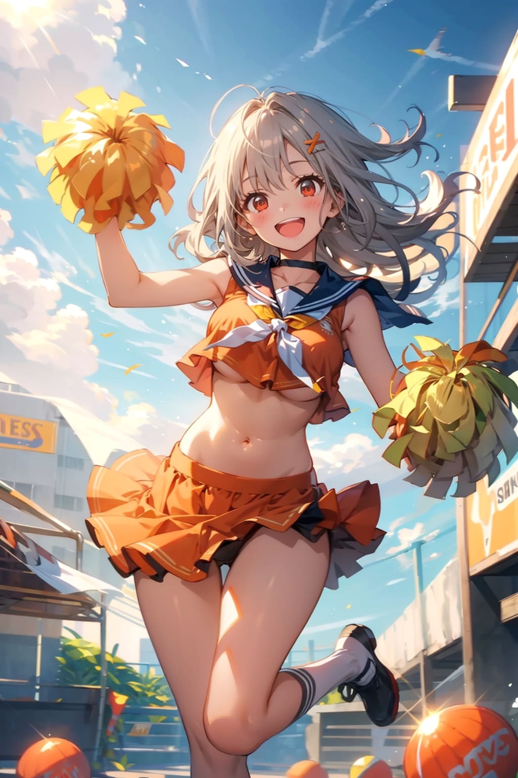 チアリーディングの練習！