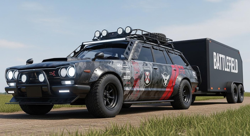 スカイラインワゴンバトルフィールド軍用車