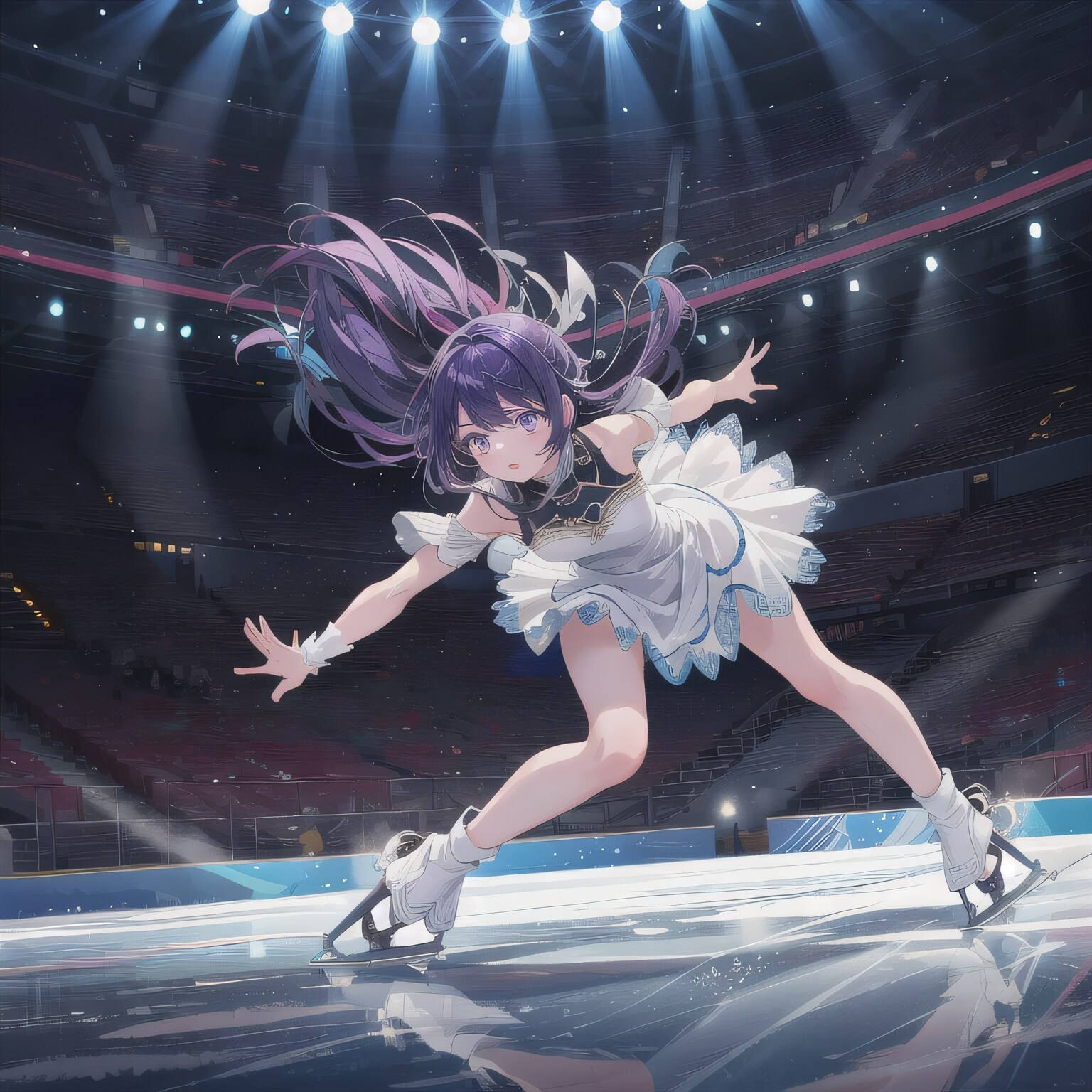 紫髪ロングでフィギュアの少女 | の人気AIイラスト・グラビア