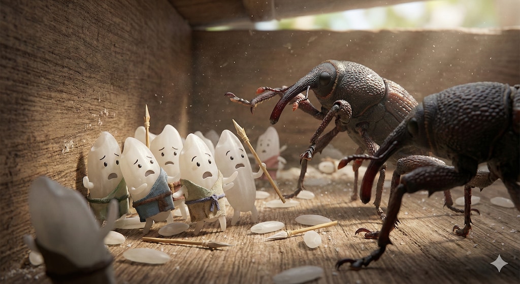 米櫃にお米の天敵現る⚠️