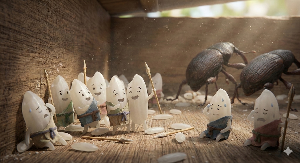 米櫃にお米の天敵現る⚠️