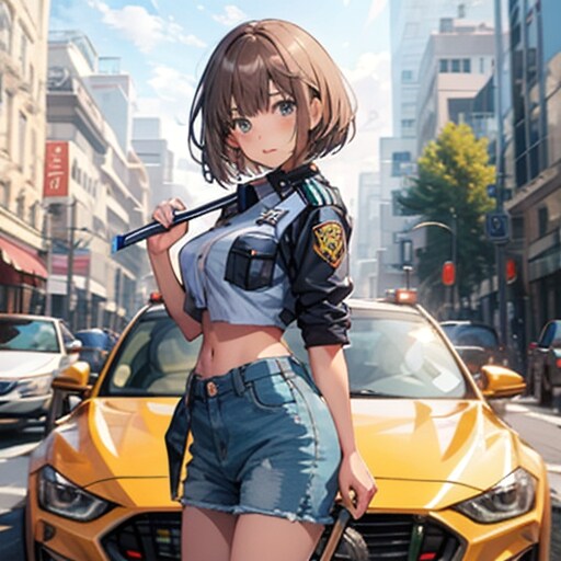 交通整理の警察官さん | の人気AIイラスト・グラビア