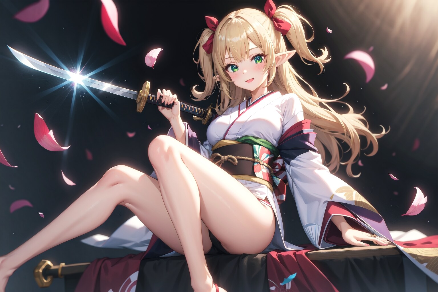 ツインテールと日本刀