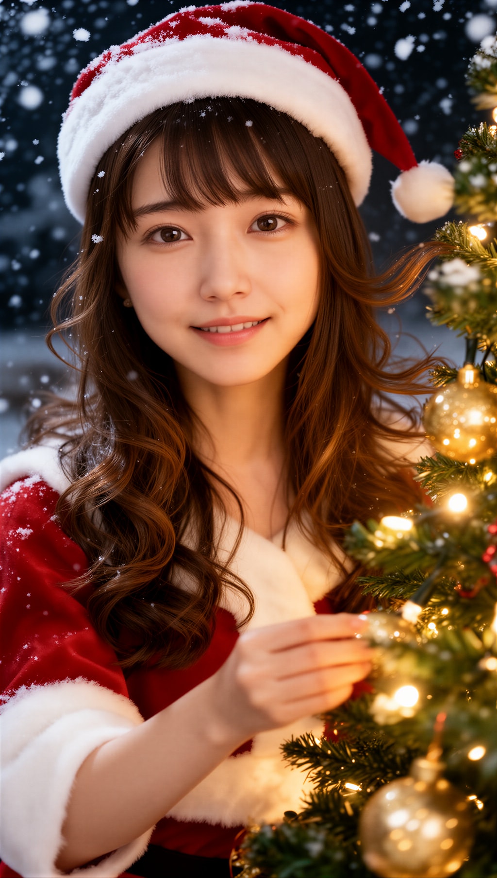 クリスマスツリーに飾り付け