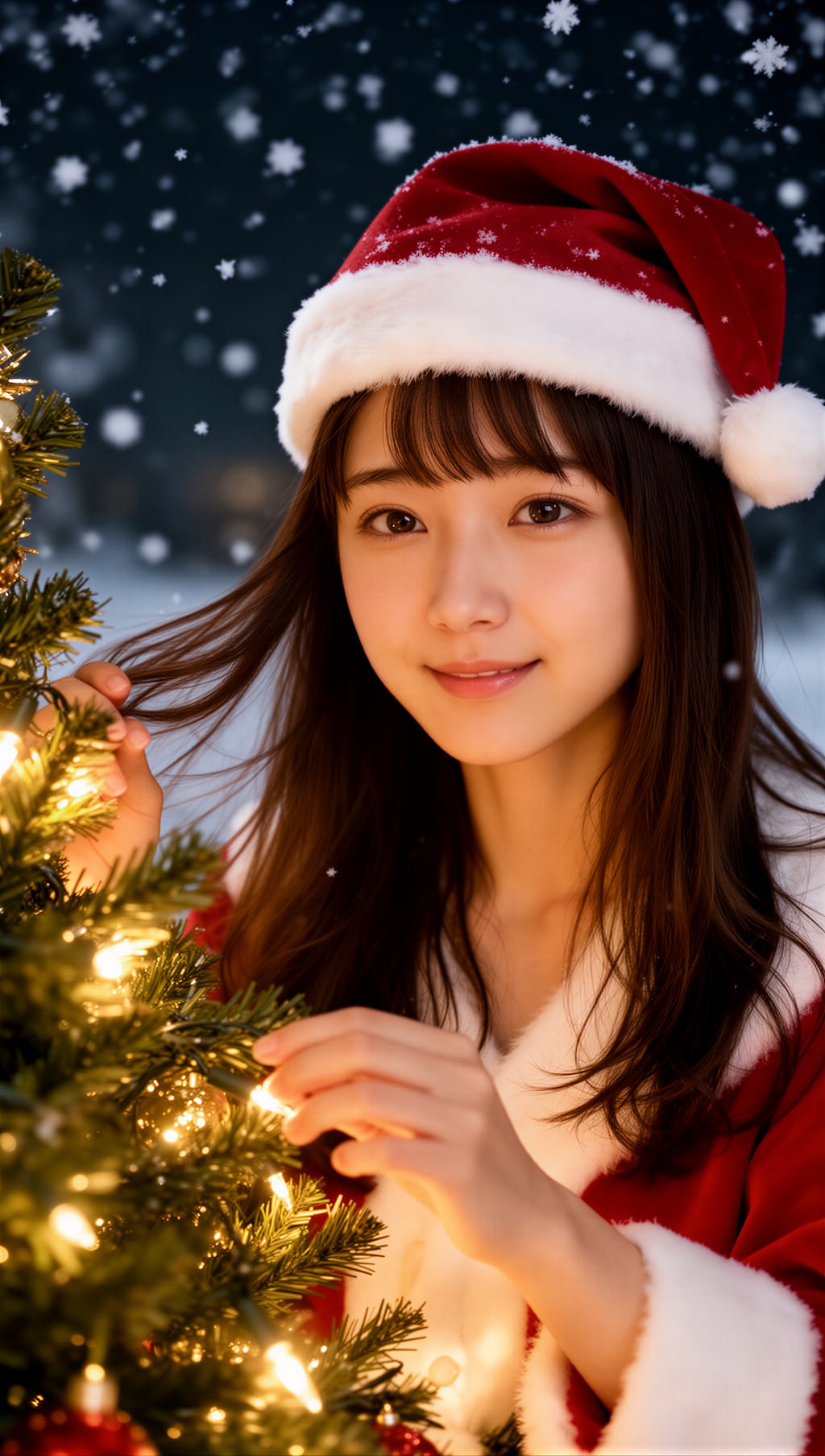 クリスマスツリーに飾り付け