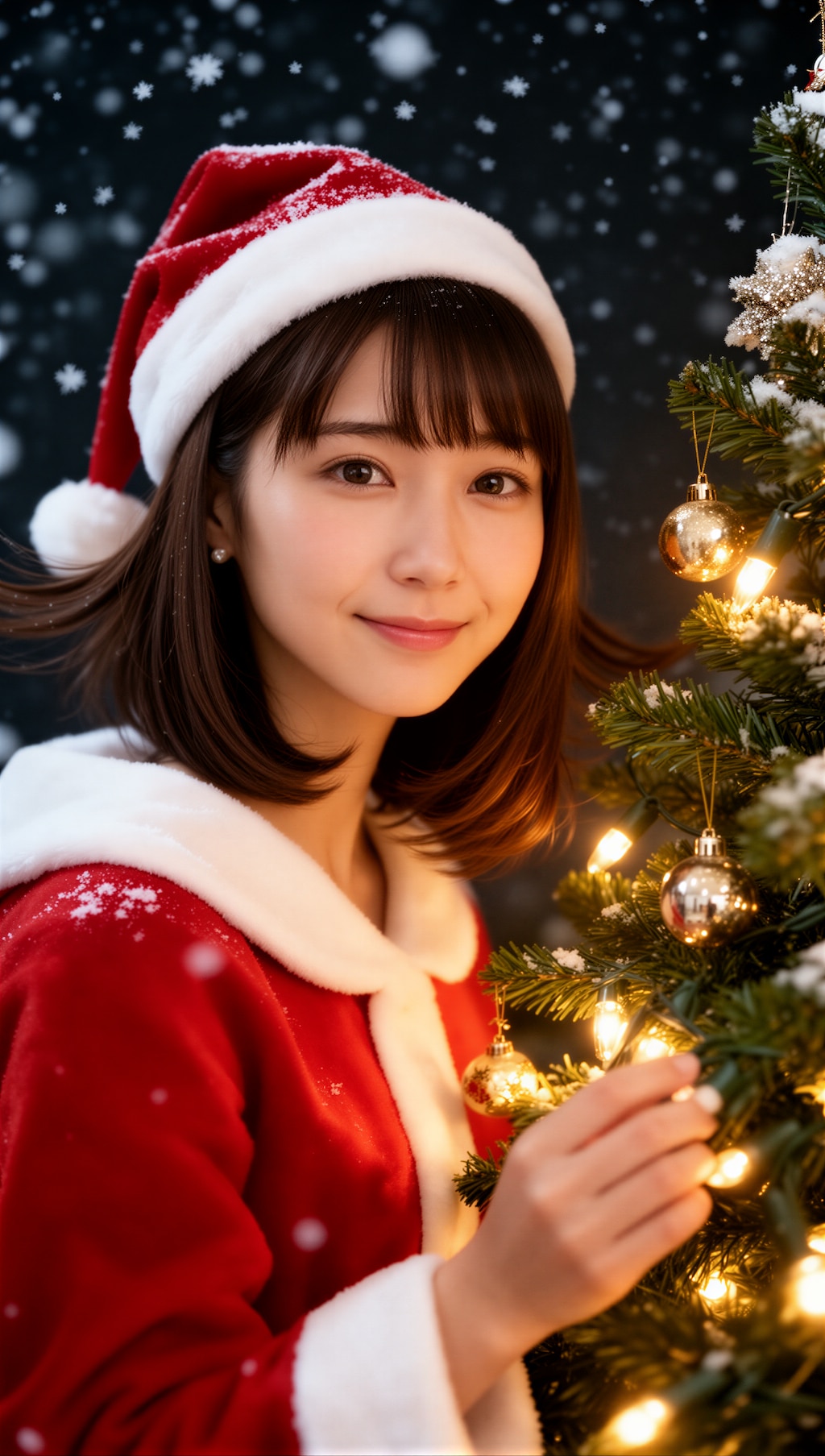 クリスマスツリーに飾り付け