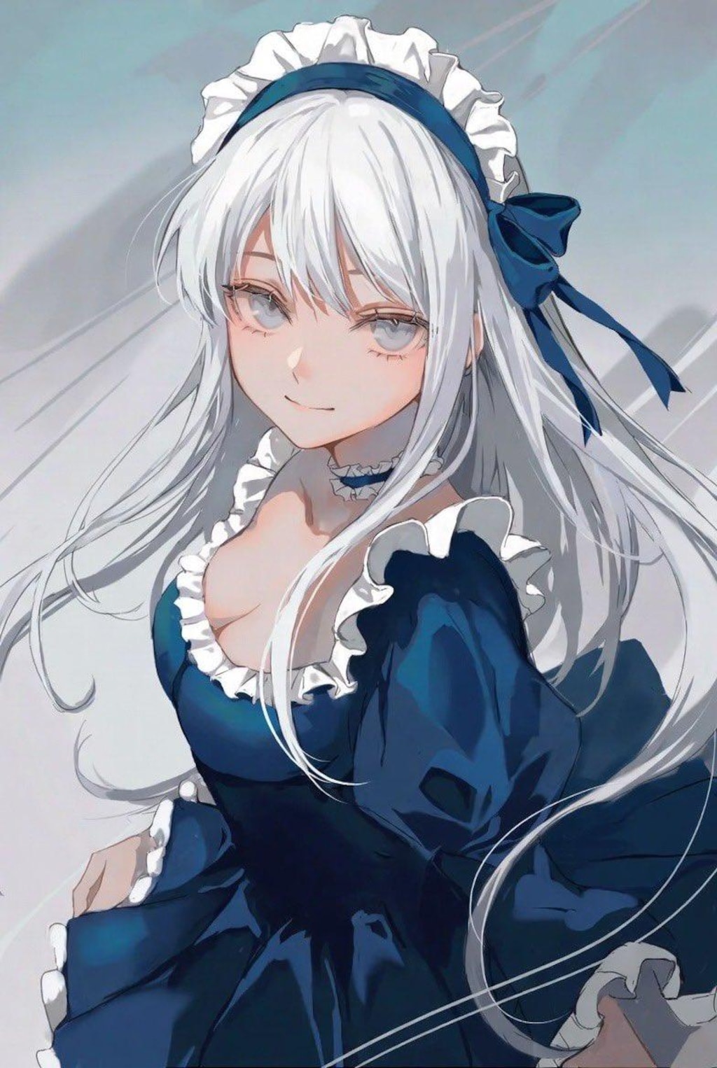 青色ドレス