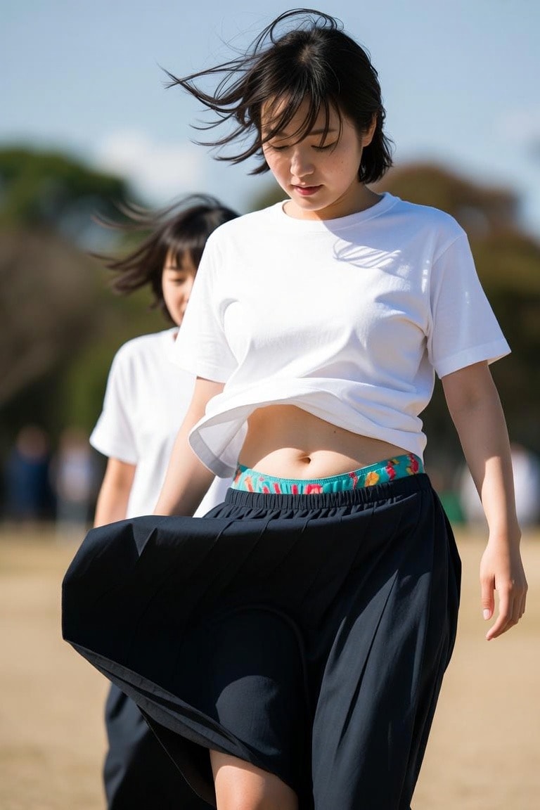 おっぱい見せてポーズママ