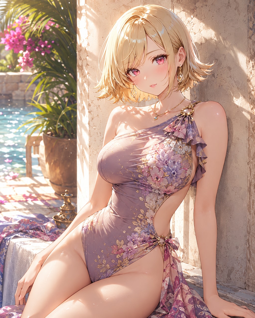 外はねボブ｜大人ワンピース水着編