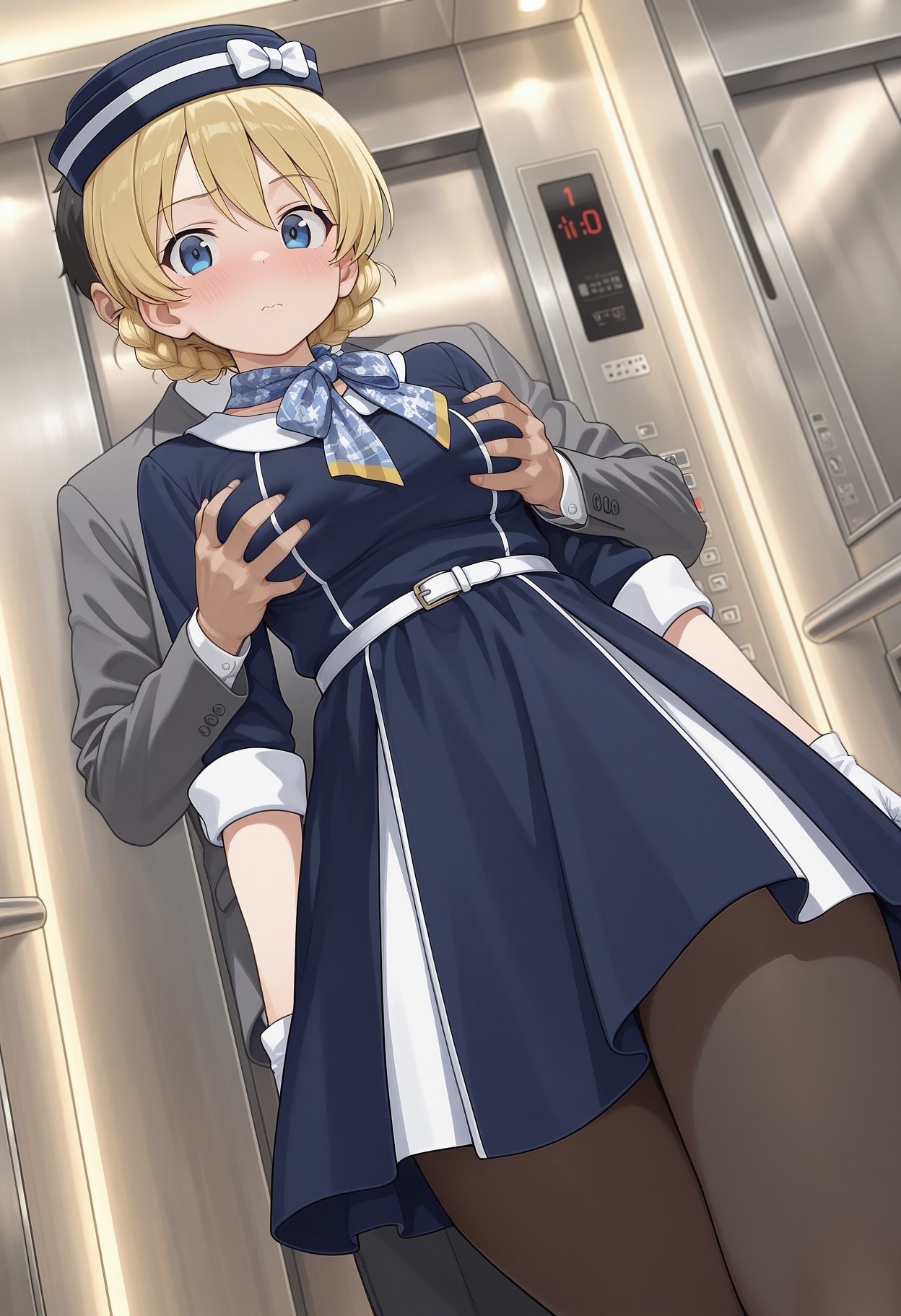 揉まれるエレガさん