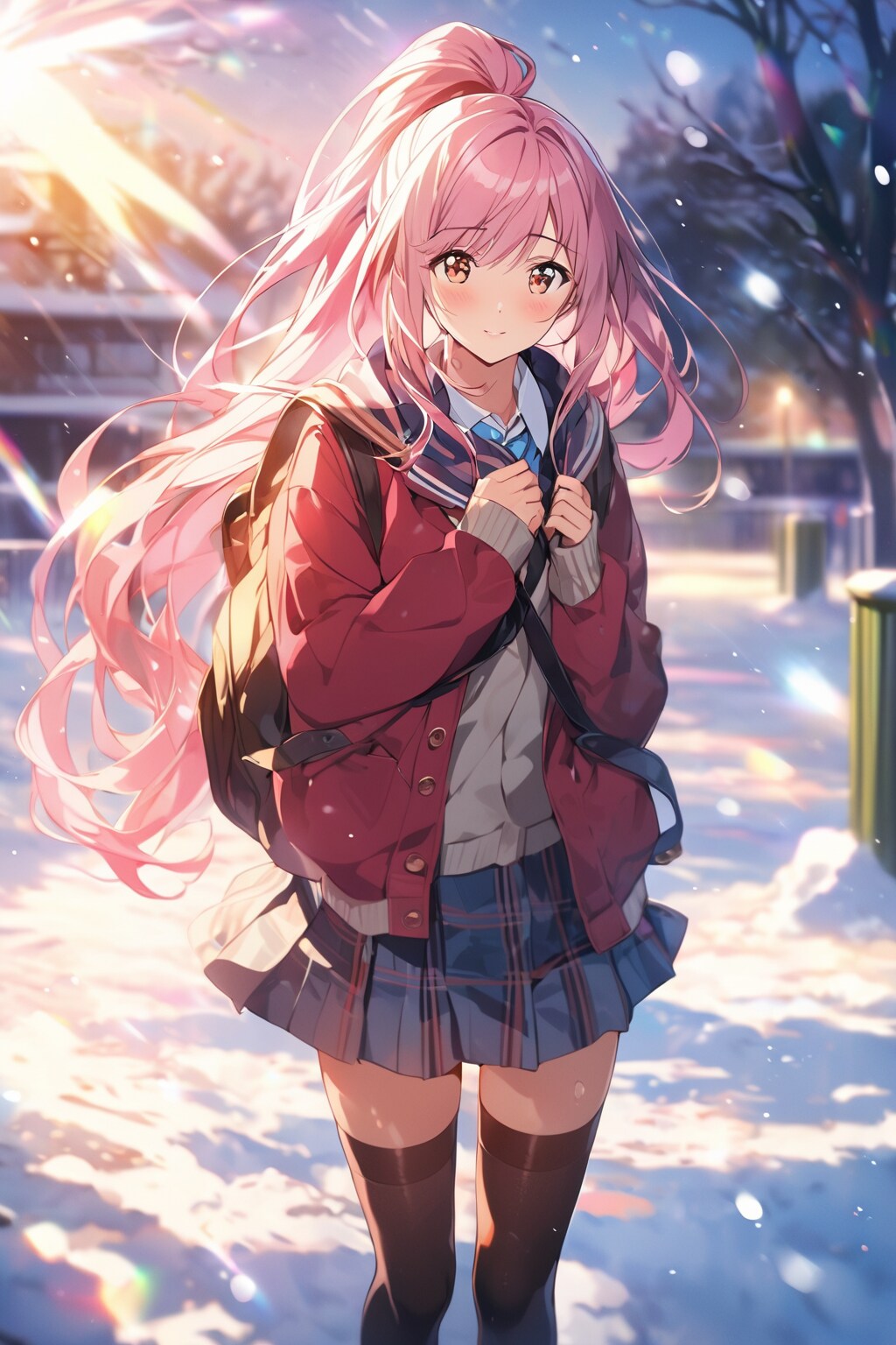 冬ファッションの少女(VEGA)