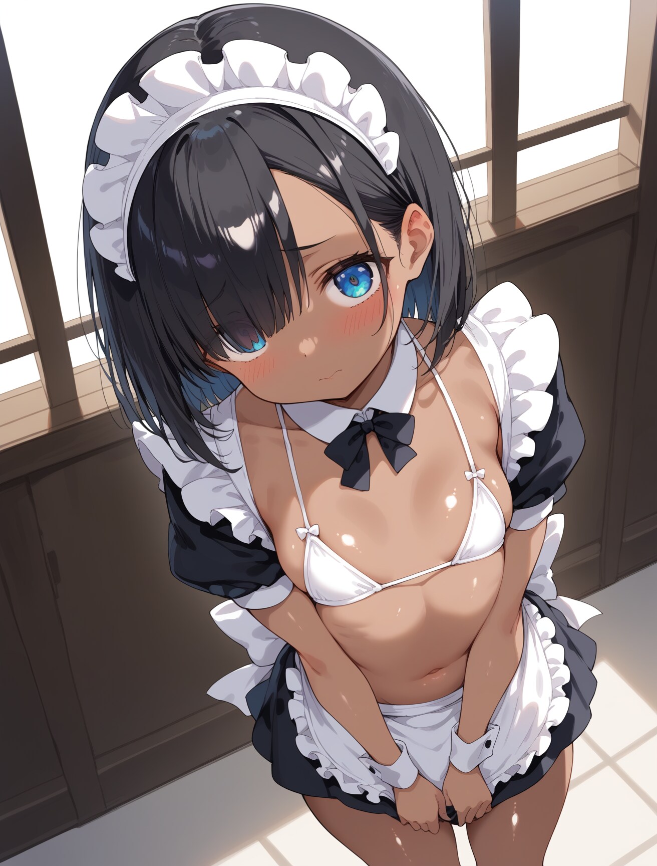 褐色少女「お帰りなさいませ、ご主人さ、、、、やっぱり恥ずかしいよぉ/////」