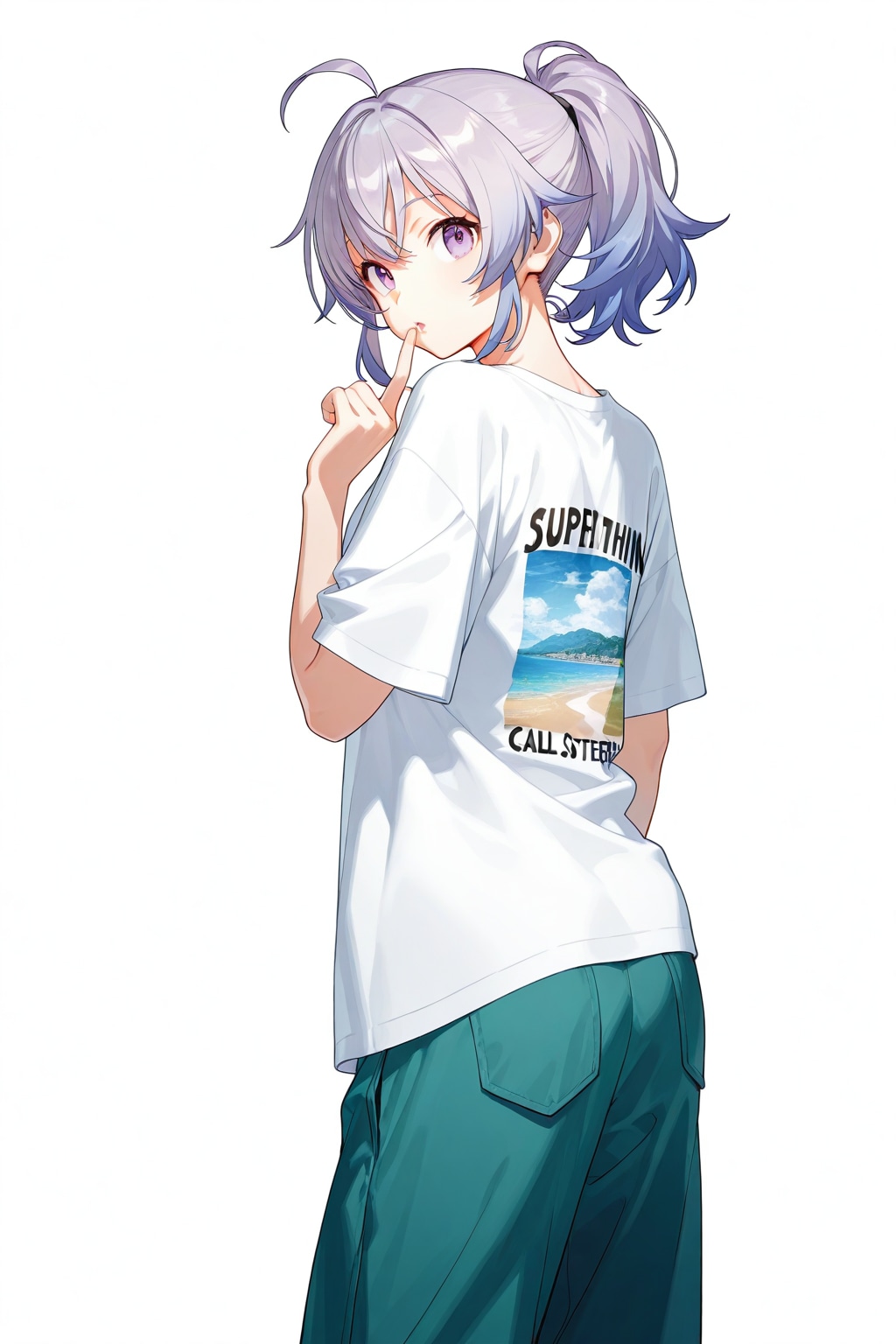 ポニテ　アホ毛