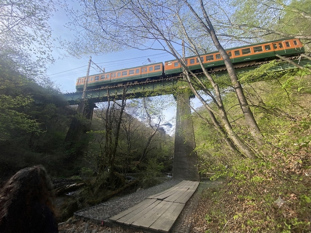 吐竜の滝の鉄橋