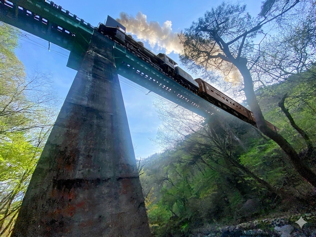 吐竜の滝の鉄橋