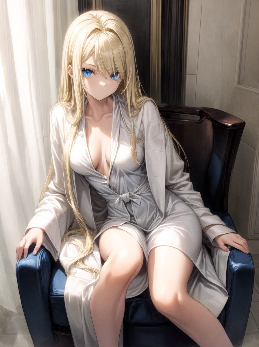 バスローブのお姉さん