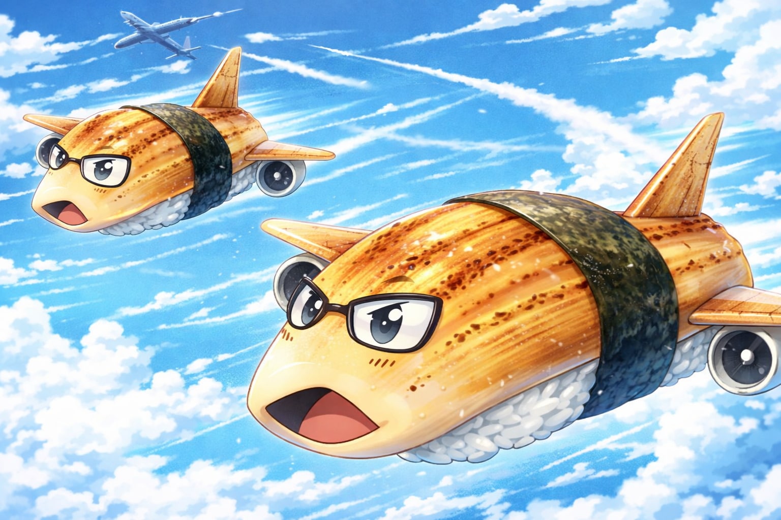 アナゴの飛行機 | の人気AIイラスト・グラビア