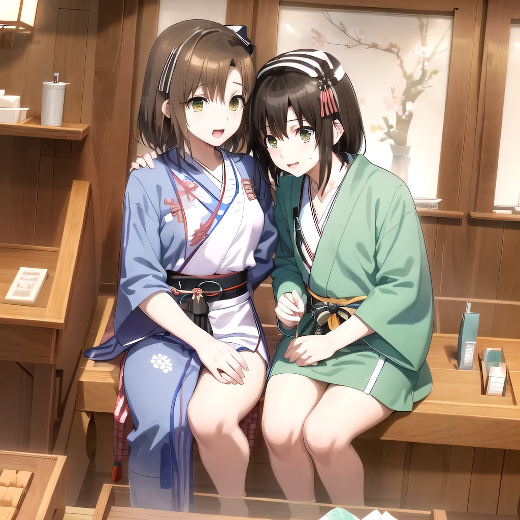 黒髪ボブでお風呂の少女９