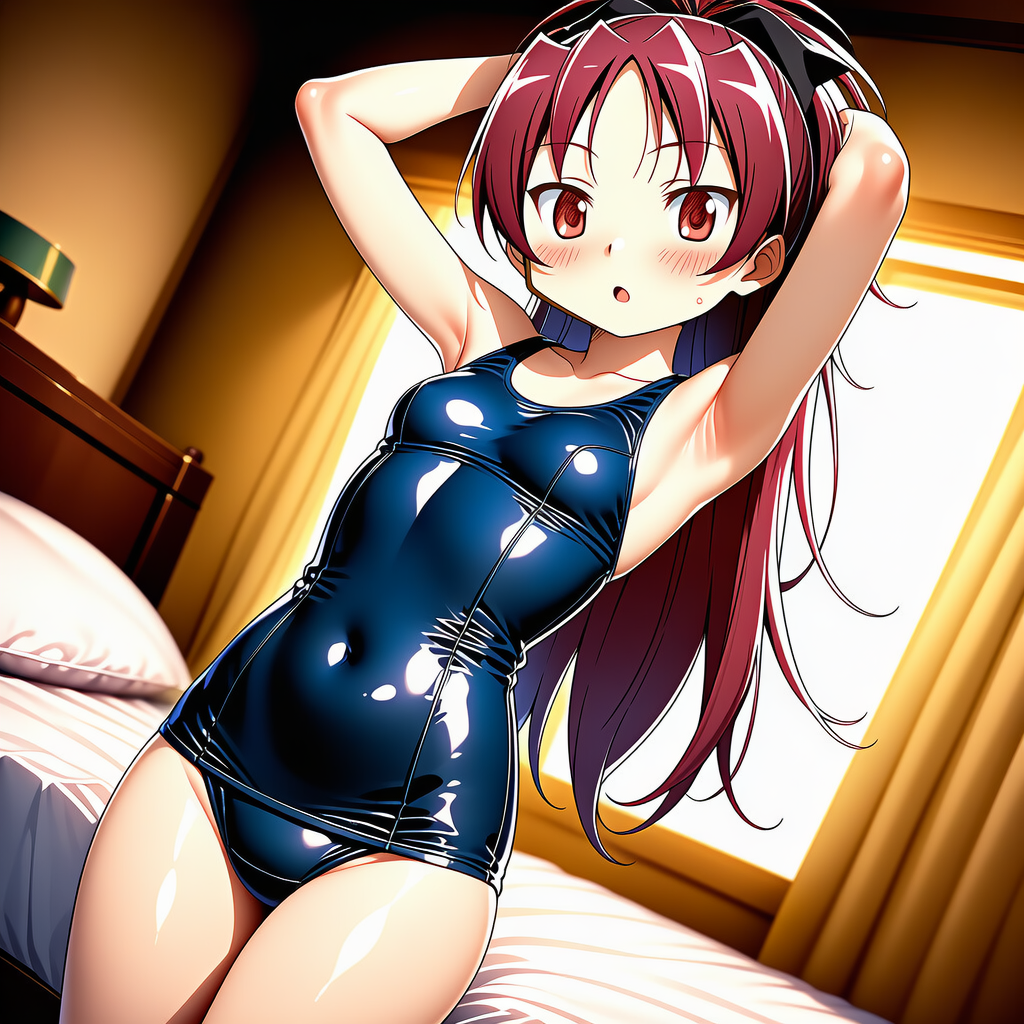 佐倉杏子_スク水_SFW