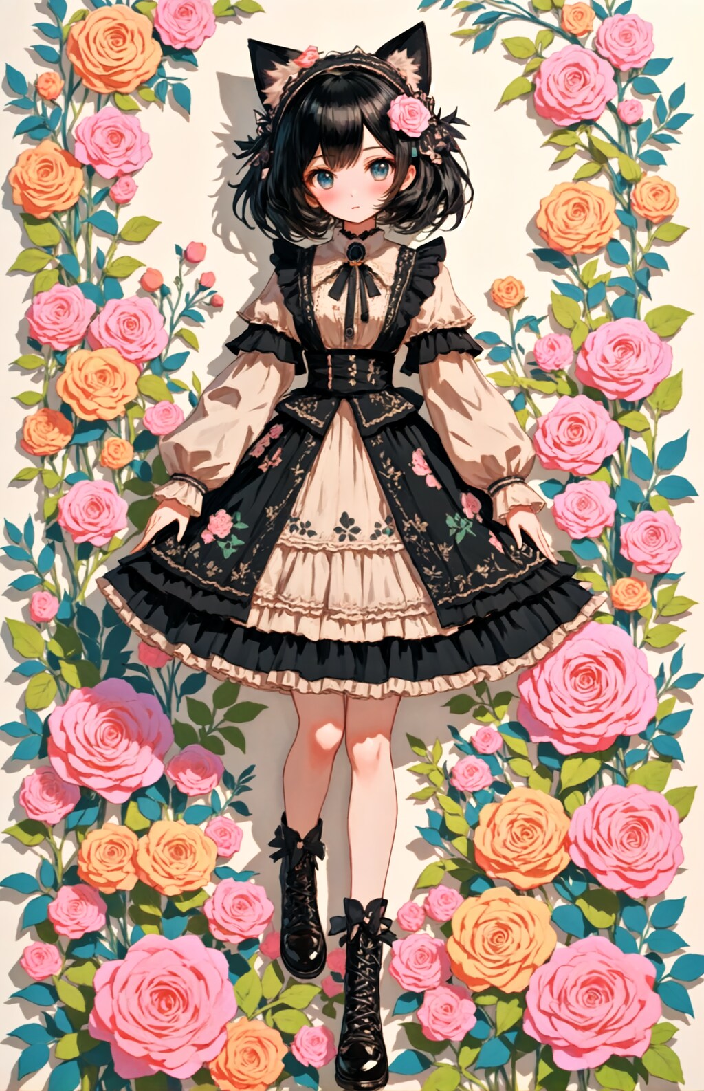 薔薇園のロリィタ