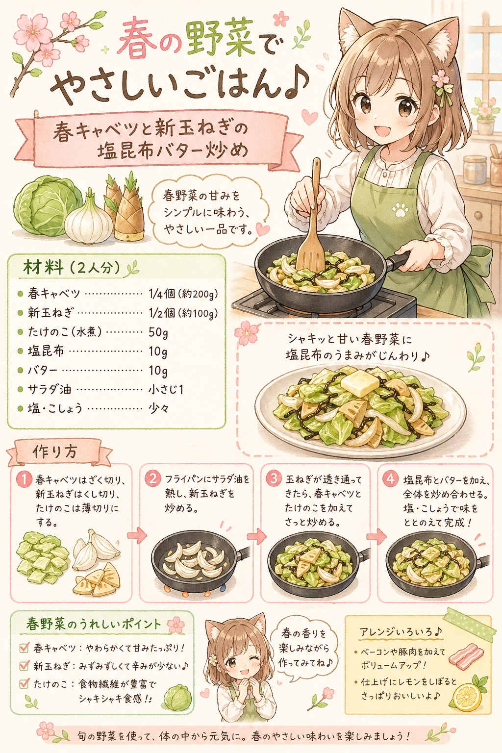 春の野菜でやさしいごはん