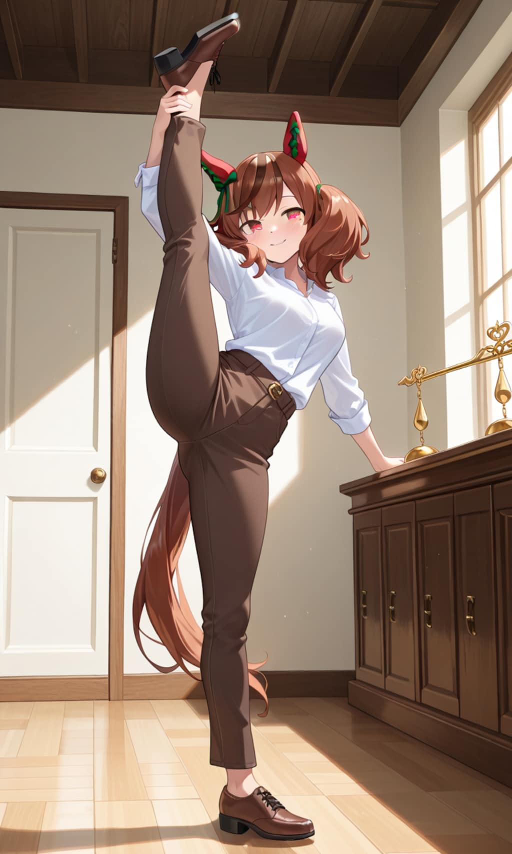 きれいなI字バランスを見せてくれるネイチャさん
