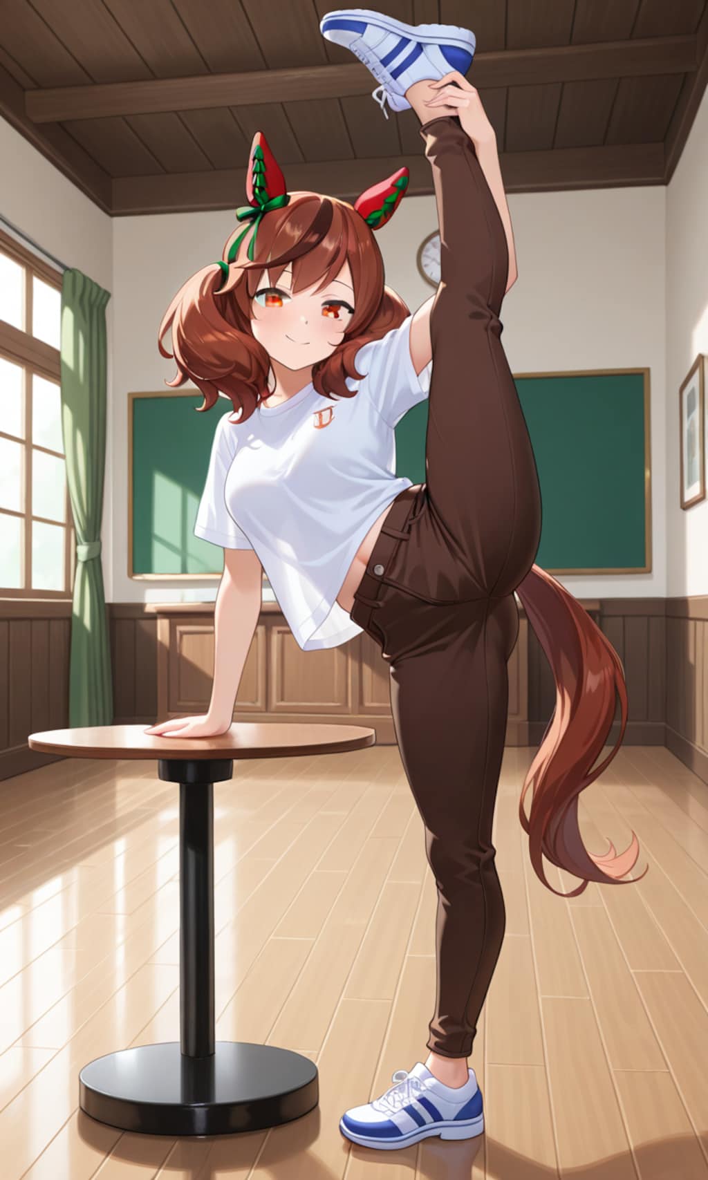 きれいなI字バランスを見せてくれるネイチャさん