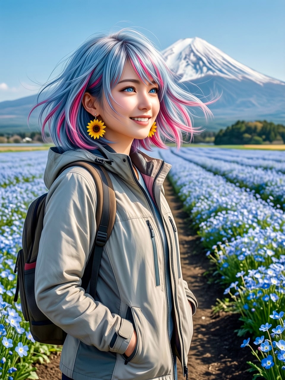 🗻💧 雫ちゃんの春旅 ～富士山とネモフィラ～