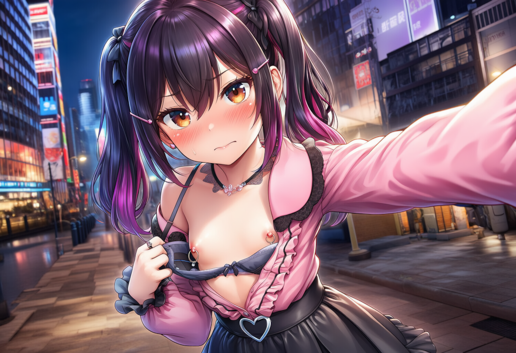 地雷系彼女から送られてきたエロ自撮り