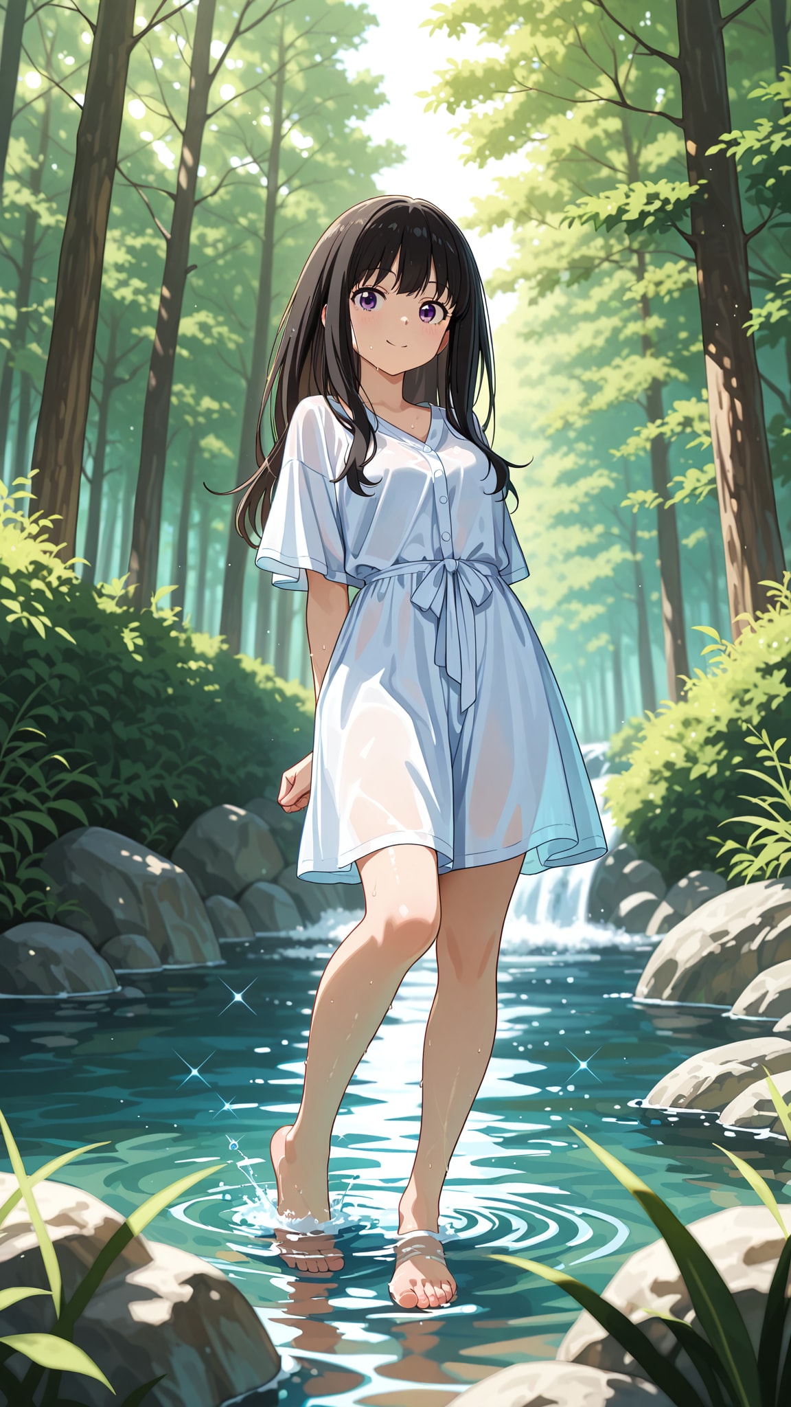 夏の川遊び