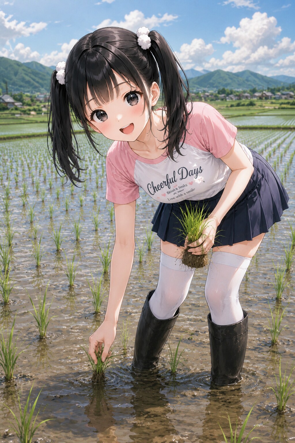 今日はお米の日〜♪田植えって大変だねぇ💦 | の人気AIイラスト・グラビア